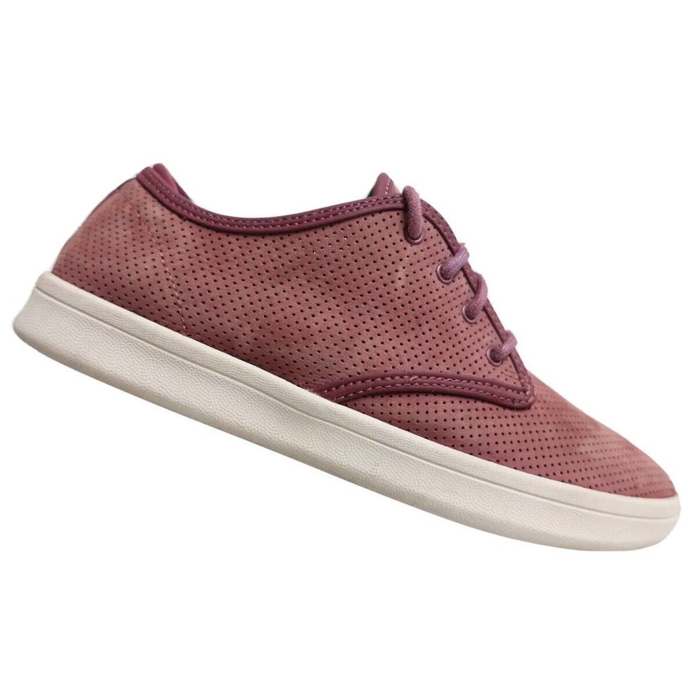 MARK NASON Belmont Suede Maroon Sz 8.5 M Men Perforated Lace-Up Sneakers